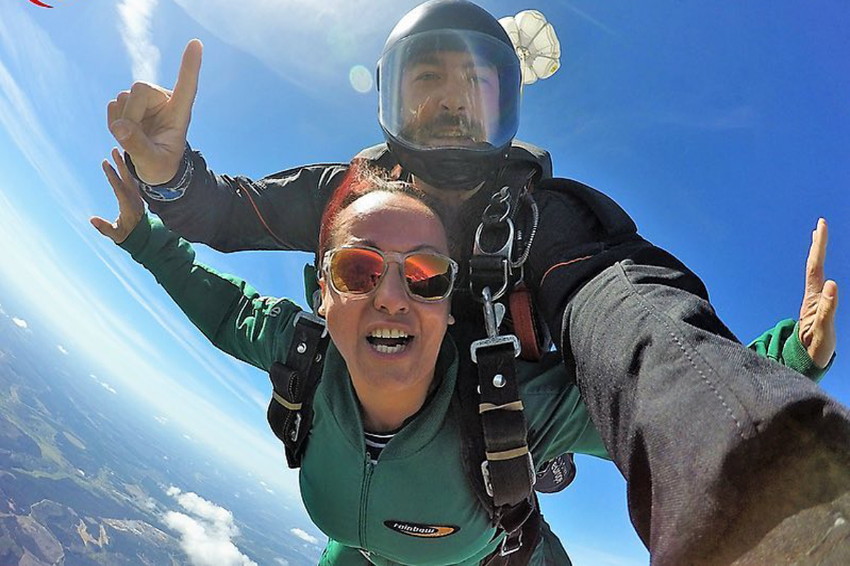 Lancio con istruttore dall'aereo Arezzo